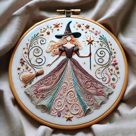 🎉Pink Witch Embroidery KIT