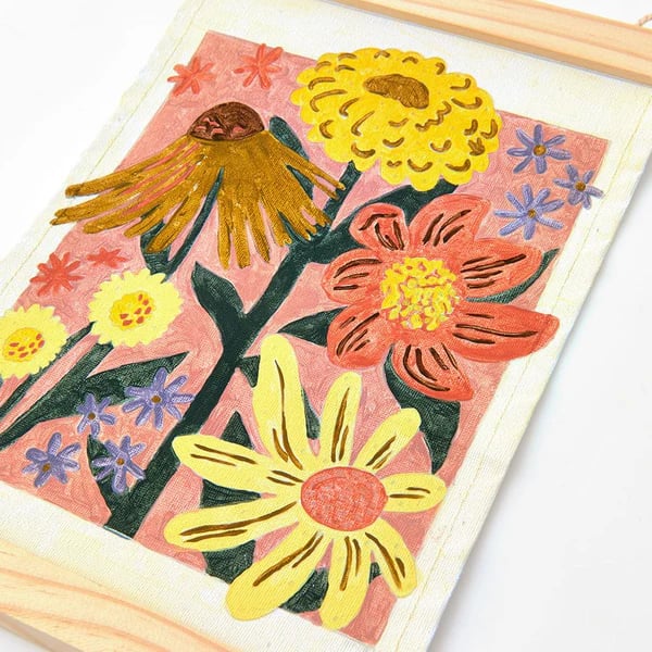 🎨Hearts in Full Bloom Paint by Number Kit