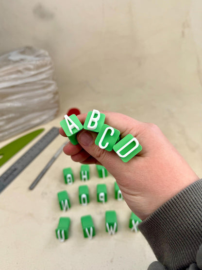 Uppercase and Lowercase Alphabet & Number Clay Stamp Sets