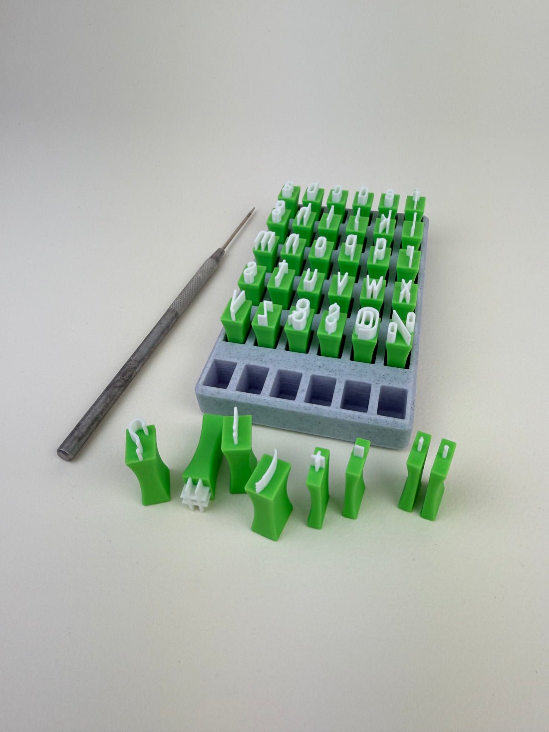 Uppercase and Lowercase Alphabet & Number Clay Stamp Sets