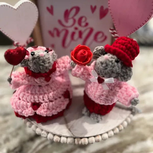 💖🐭Crochet Valentine Mouse Couple