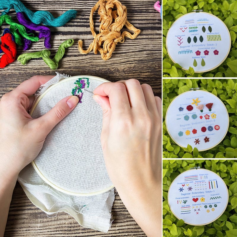 Embroidery Stitches Practice Kit (3 pcs)