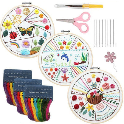 Embroidery Stitches Practice Kit (3 pcs)
