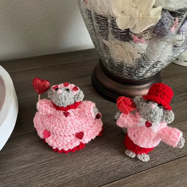 💖🐭Crochet Valentine Mouse Couple