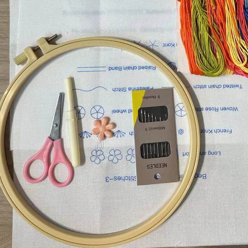 Embroidery Stitches Practice Kit (3 pcs)