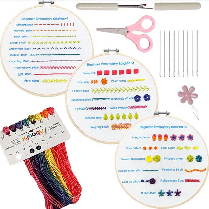 Embroidery Stitches Practice Kit (3 pcs)