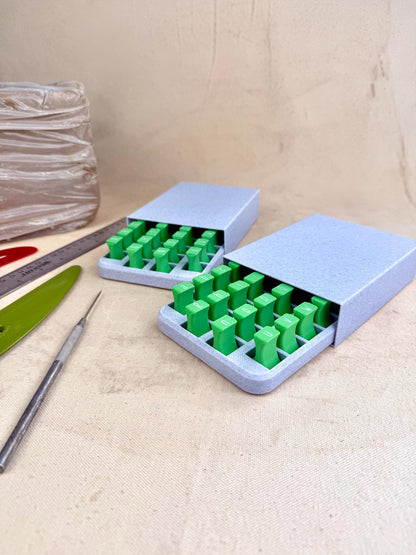 Uppercase and Lowercase Alphabet & Number Clay Stamp Sets