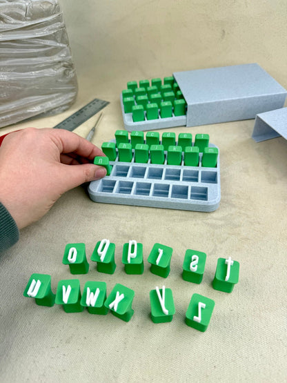 Uppercase and Lowercase Alphabet & Number Clay Stamp Sets