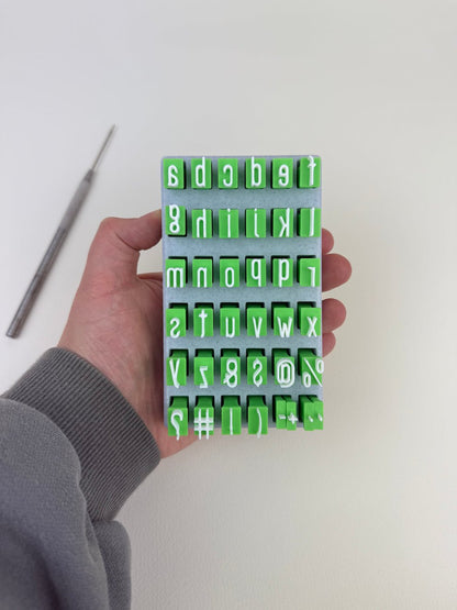 Uppercase and Lowercase Alphabet & Number Clay Stamp Sets