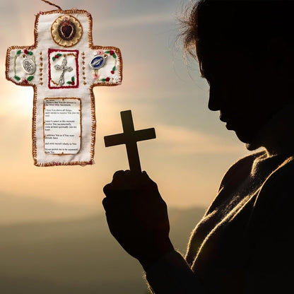 ✝️pocket shrine WithSilver cross included Inside